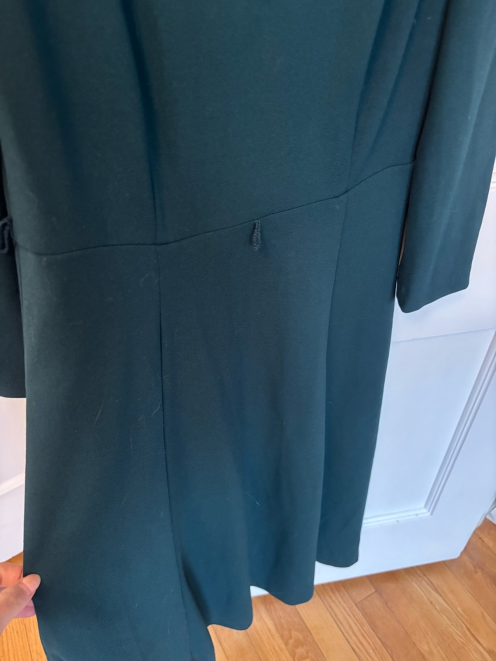 Calvin Klein Dark Green Long-Sleeve Midi Dress - Picture 5 of 5
